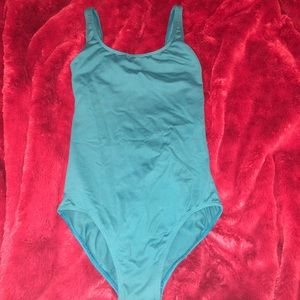 Teal/Green Leotard with crossed back